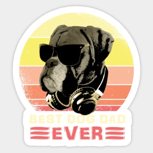 Best Boxer Dog Dad Ever Sticker